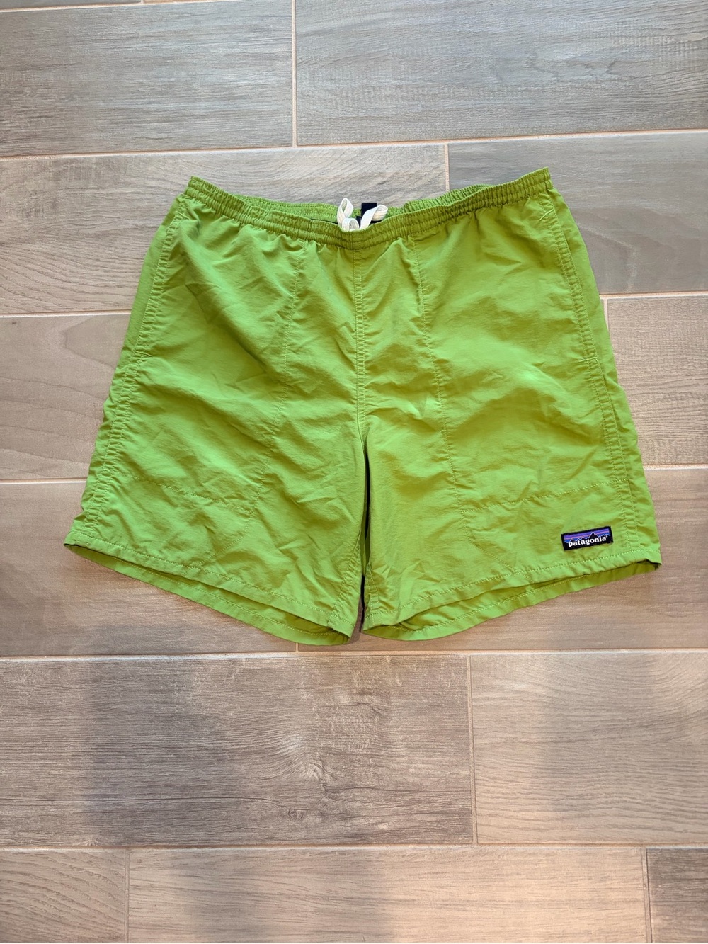 Patagonia Baggies Men's Bright Lime Green Swim Trunks